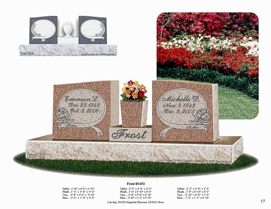Selection guide plate showing wing-style companion monuments